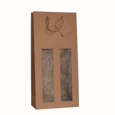 BOLSA 2 BOTELLA PAPEL KRAF
